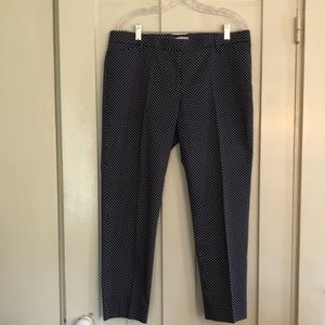 GAP navy/ white dot cotton pants, size 12